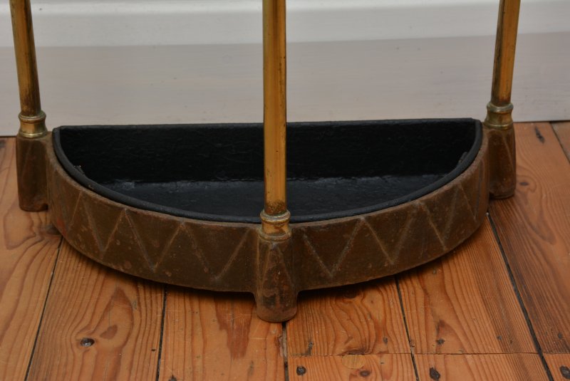 Original Antique Victorian Umbrella Stand in Brass - Image 13
